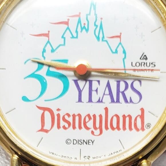 Disneyland 35 Years Celebration Gold Quartz Watch Red Band main image 6